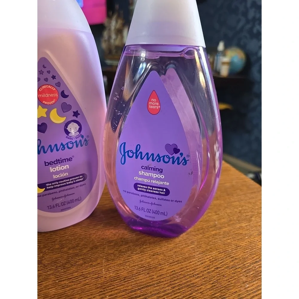 (3) Lot NEW Johnson & Johnson‎ Baby Calming Shampoo & Bedtime Lotion 13.6